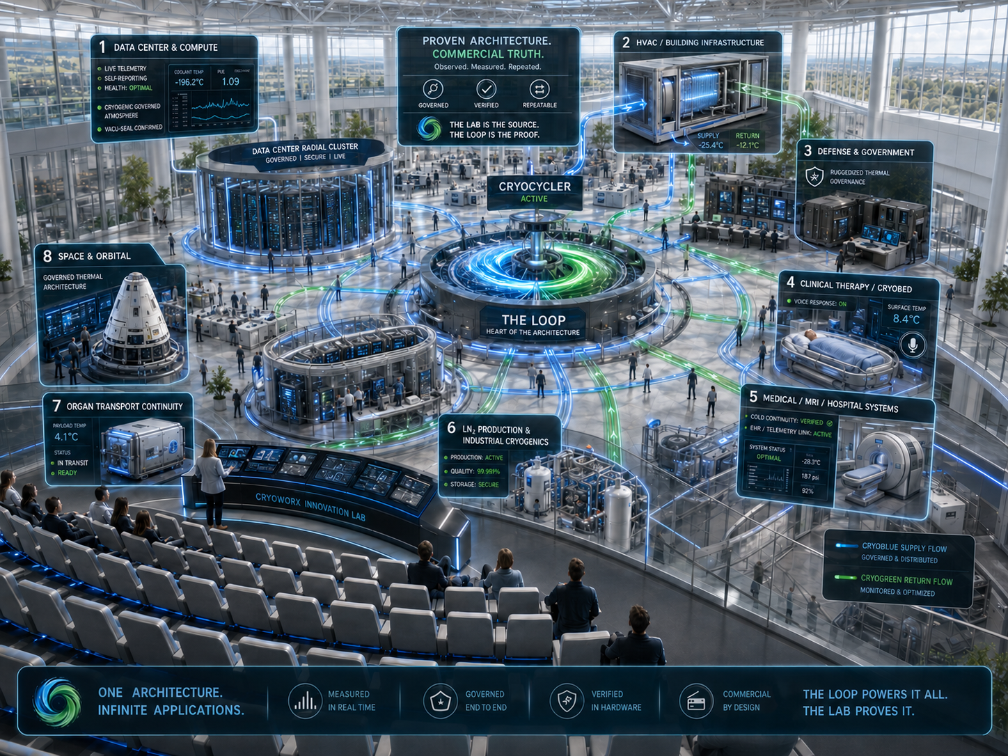 CryoWorx Innovation Lab: Eight Commercial Lanes, One Governed Architecture